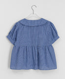 Keycon Round Shirring Short Sleeve Blouse