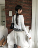 [Scrunchie SET] Sion Check Lace Layered Set