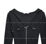 Kimi Rivet Cut Slim Fit Hood Zip-Up