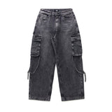 Ripen Strap Cargo Denim Pants