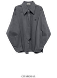 [PREMIUM/MADE] Big collar balloon fade tie shirt