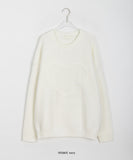 [unisex] Maring heart cable round over knit