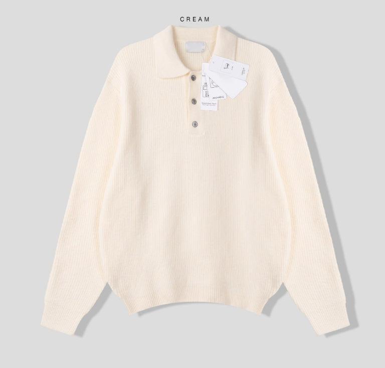 【MODERNIF】Libert Cash Collar Knit modernif (モダンイフ) - リバートキャシーカラーニット