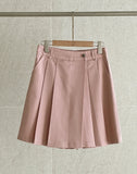 Wayling Pleated Banding Skirt Pants
