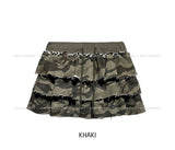 Tani military tiered cutting skirt pants