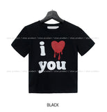 Love You Printed Crop Short Sleeve