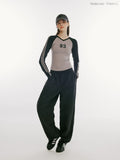 Basic Nylon Piping Pants