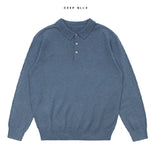 Pale Button Collar Knit