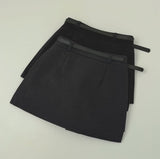 Wool Side Slit Skirt Pants