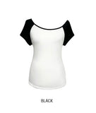 Bunny Raglan One-Shoulder Short Sleeve