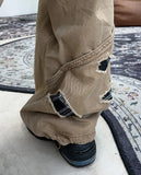 Raviel Check Damage Cotton Pants