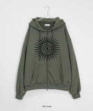 Hobeni Sun Printing Over Two Way Hood Zip-Up