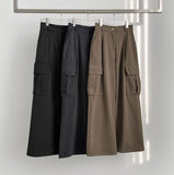 Two-way brushed pintuck long wide jogger high quality pants