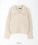 Medel cable collar crop cardigan