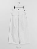 Paylin Layered Wrap Skirt Wide Pants