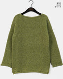 Hake Bokashi Roll-up Avant Fit Boat Neck Knit