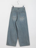 [BAONHAUS] Remill Parachute Washed Wide Denim Pants