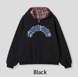Chilling Check Reversible Hooded Zip-Up