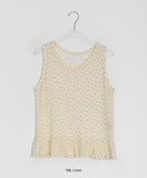 [BAONHAUS] Koinen Flower Frill Layered Sleeveless