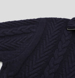 Merinoul twist zip-up cardigan