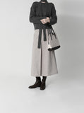 Luca Wool Pintuck Skirt