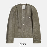 Ekkeullo Collar Less Tweed Blazer