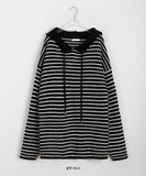 [unisex] Abit stripe over hood knit