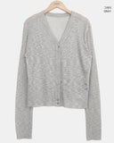 Fidget Two-Button Ribbed Cardigan
