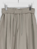 Moniki banding string rivet cut pin tuck wide pants