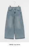 Lunen Washing Wide Denim Pants