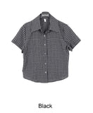 Monita Check Crop Shirt