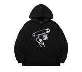 SILVER CLIP PENDANT LOGO HOODIE