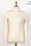 Modenin Gold Button Half-Neck Knit