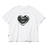 Rough Heart Crop Short Sleeve Tee