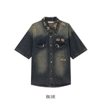 Duke Damage Washed Denim Short Sleeve Shirt