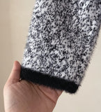 Cove Color Matching Wing Knit Jacket Cardigan