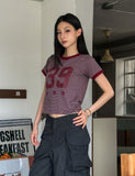 39 Sporty Pinstripe Ringer Short Sleeve