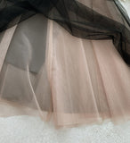 Meryl Banding Two-Tone Double Tulle Skirt