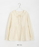 You frill collar shirring blouse