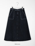 Nennuki Pocket Denim Long Skirt