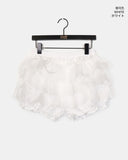 Ribu lace chiffon tiered skirt pants