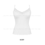Mullein Flower Lace Ruffle Sleeveless