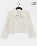 Io Wool Collar Tweed Short Jacket