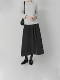 Plain Corduroy Brushed Skirt