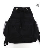 Paon Two-Pocket String Canvas Cotton Backpack