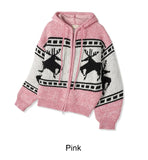 Ender Nordic Knit Hooded Zip-Up