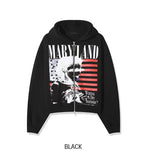 Land Stars and Stripes Two-Way Semi-Crop Hooded Zip-Up