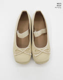 Sharon balletcore ribbon satin flat shoes