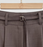 Dinet High-Waist Pintuck Shorts Slacks (Belt Set)