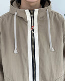 Panel Herringbone Hooded Jumper